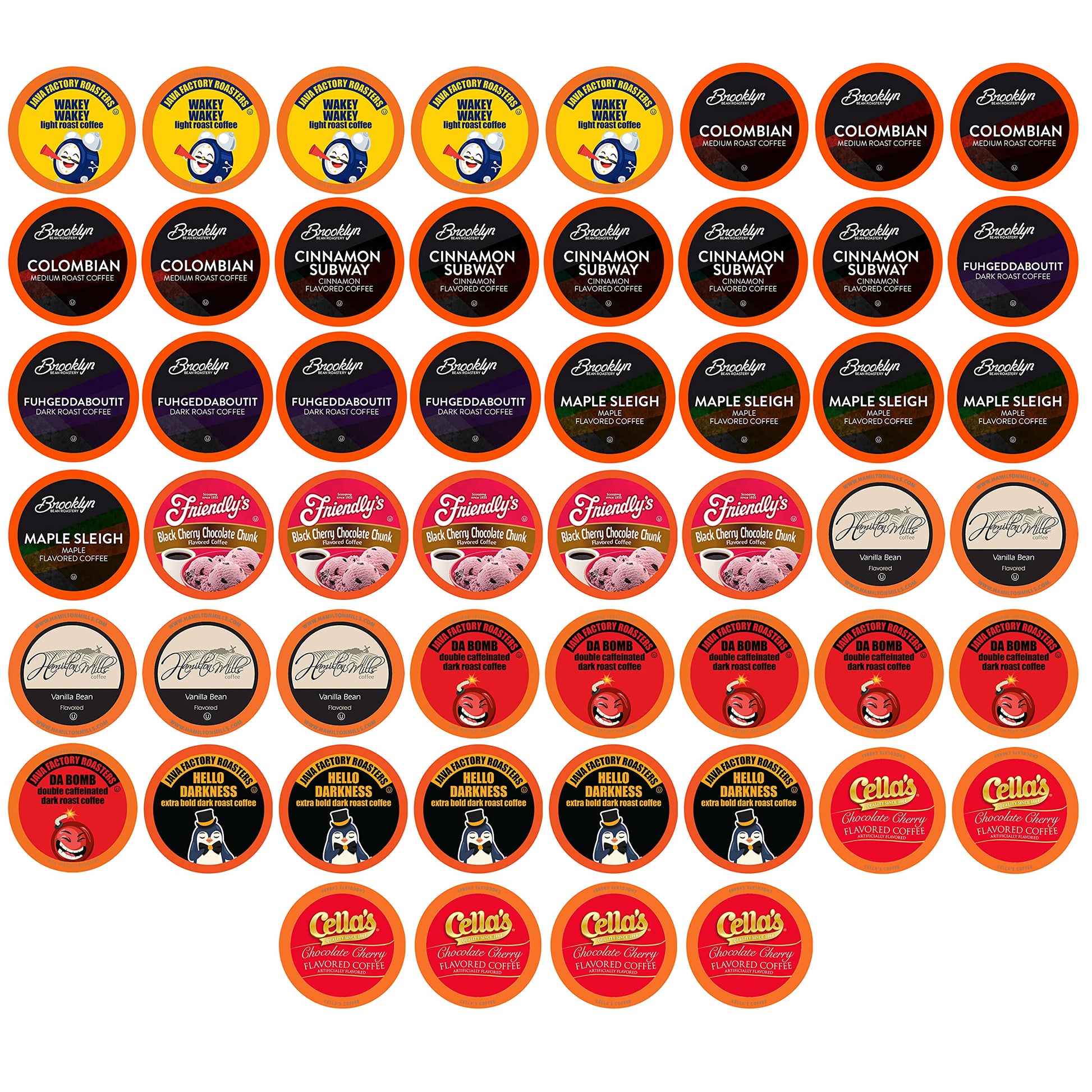 Two Rivers Coffee Flavored Coffee Pods Compatible with Keurig K Cup Brewers, Assorted Variety Pack Flavored Coffee, 40 Count