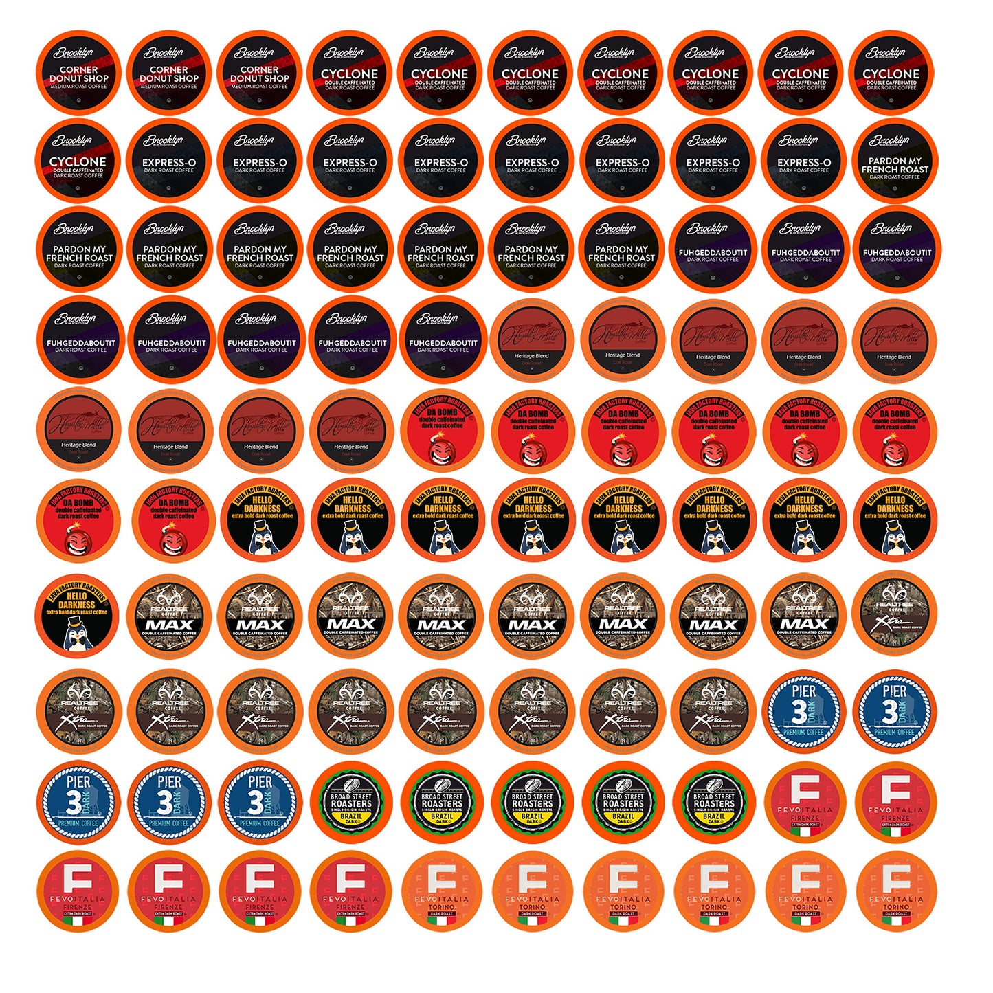 Two Rivers Coffee Flavored Coffee Pods Compatible with Keurig K Cup Brewers, Assorted Variety Pack Flavored Coffee, 40 Count