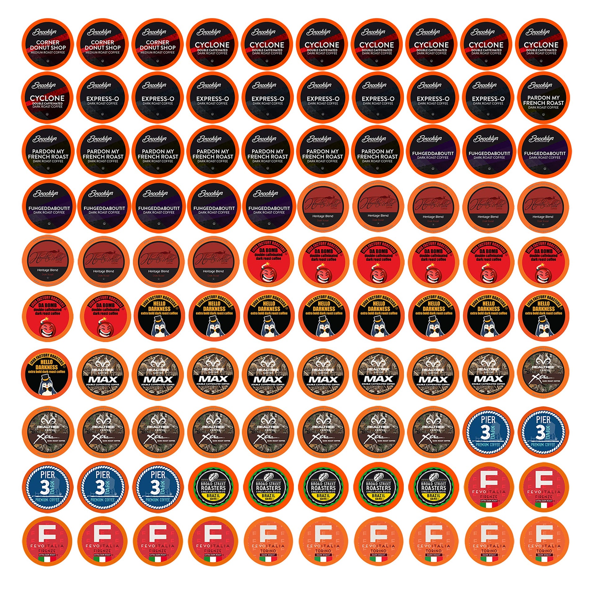 Two Rivers Coffee Flavored Coffee Pods Compatible with Keurig K Cup Brewers, Assorted Variety Pack Flavored Coffee, 40 Count