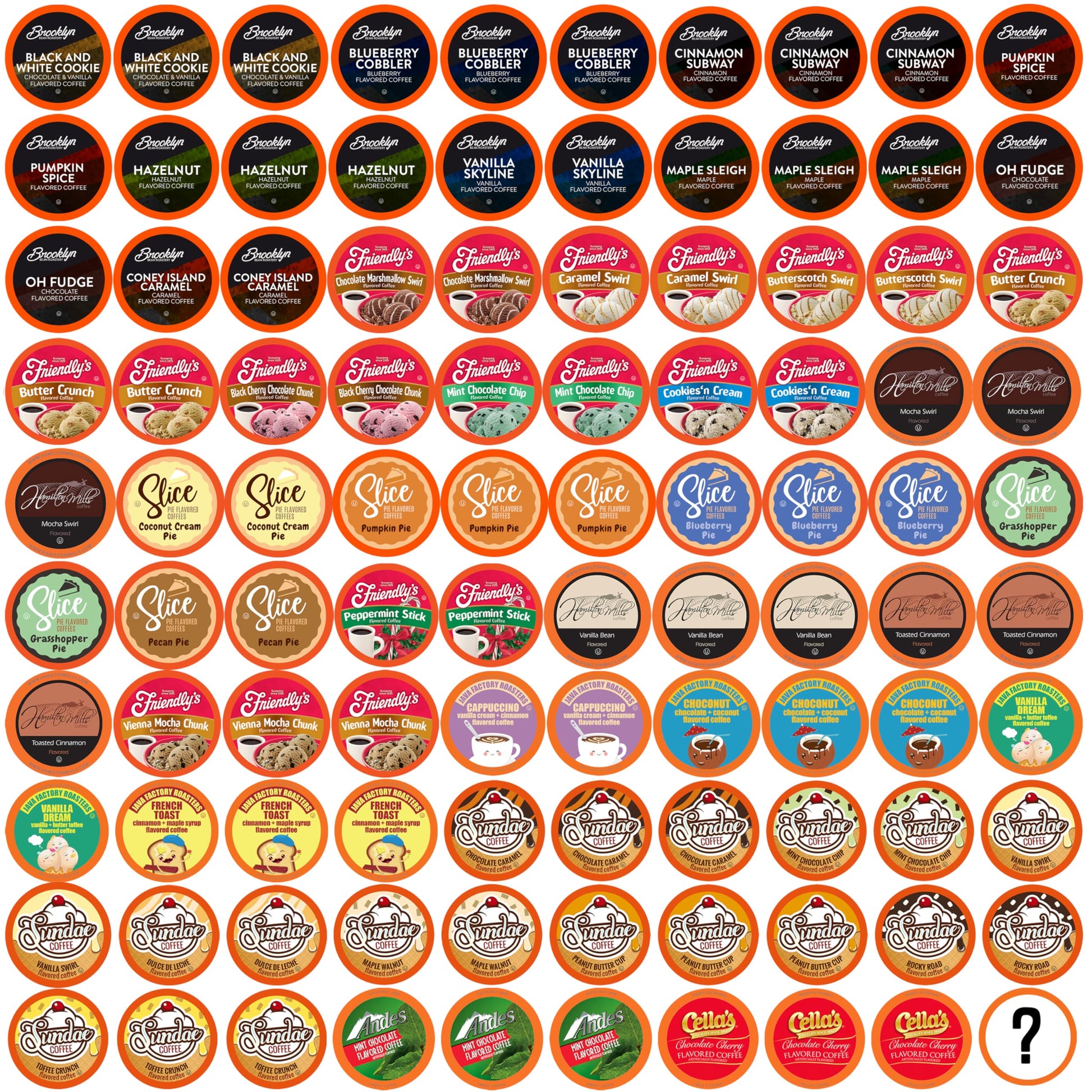 Two Rivers Coffee Flavored Coffee Pods Compatible with Keurig K Cup Brewers, Assorted Variety Pack Flavored Coffee, 40 Count