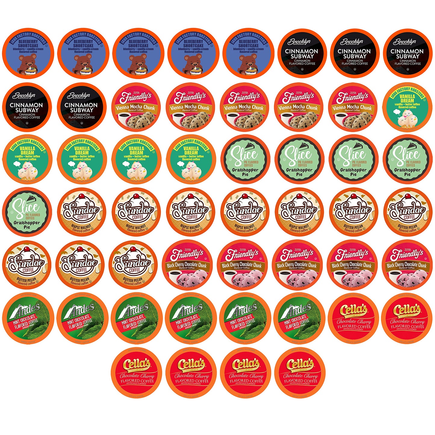 Two Rivers Coffee Flavored Coffee Pods Compatible with Keurig K Cup Brewers, Assorted Variety Pack Flavored Coffee, 40 Count