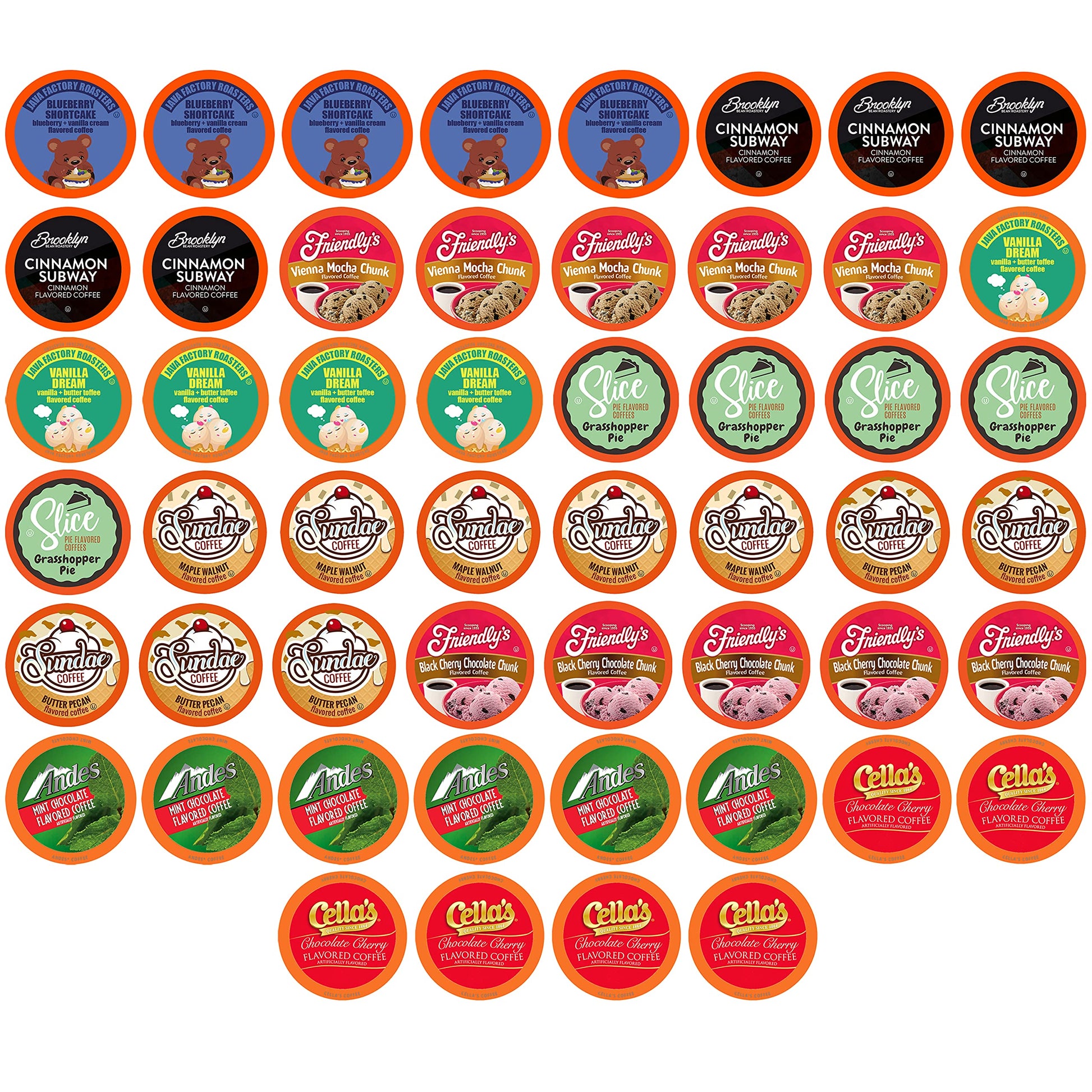 Two Rivers Coffee Flavored Coffee Pods Compatible with Keurig K Cup Brewers, Assorted Variety Pack Flavored Coffee, 40 Count